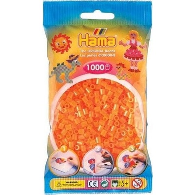 HAMA zažehlovací korálky MIDI - neonové oranžové 1000ks – Zboží Dáma
