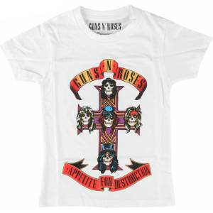 ROCK OFF детска тениска Guns N' Roses - Appetite For Destruction - БЯЛ - ROCK OFF - GNRTSP01BW