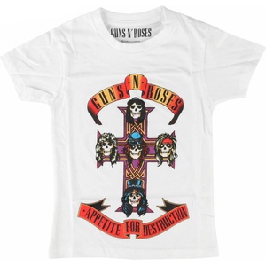 ROCK OFF детска тениска Guns N' Roses - Appetite For Destruction - БЯЛ - ROCK OFF - GNRTSP01BW
