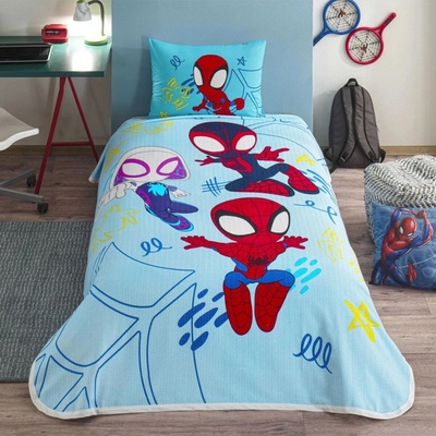 TAC Детски комплект с капитонирано покривало за легло SPIDEY and his AMAZING TEAM
