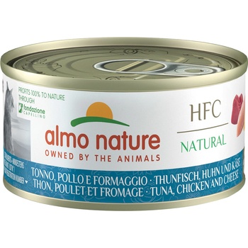 Almo Nature HFC Natural tuniak kuracie a syr 6 x 70 g