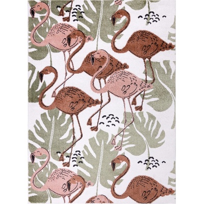 Dywany Łuszczów Fun Flami Flamingos cream Viacfarebná