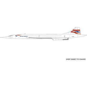 Airfix Пътнически самолет Concorde- 1/144 -комплект с четки, бои и лепило (A50189)