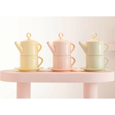 J-Line by Jolipa Zelený keramický Tea for One Hella Green 18 x 16 x 22 cm