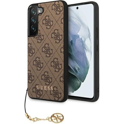 GUESS Кейс Guess GUHCS23SGF4GBR за Samsung Galaxy S23 S911, кафяв / кафяв, твърд, 4G Charms Collection (3666339114961)