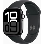 Apple Watch Series 10 46 mm klavírne čierny hliník s čierny športovým remienkom M/L MWWQ3QC/A