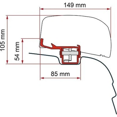 Adaptér pro VW T5/T6 na markýzu Fiamma F40van – Zboží Mobilmania
