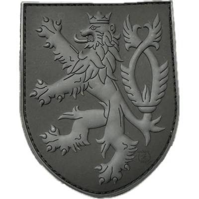 Plastové 3D patche 3D gumová nášivka ČESKÝ LEV - Čierna