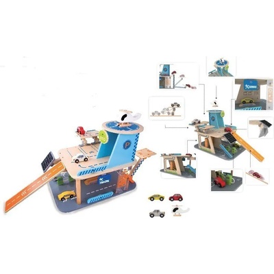 Classic World Детски дървен гараж с колички (4148)