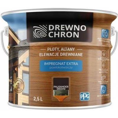 Drewnochron Impregnace na dřevo s povrchovou vrstvou Extra Palisandr střední 2,5L