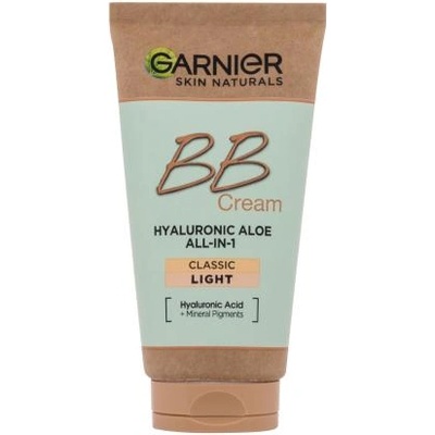 Garnier Skin Naturals BB Cream Hyaluronic Aloe All-In-1 SPF15 уеднаквяващ и матиращ bb крем за нормална кожа 50 ml нюанс Light