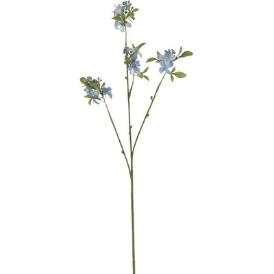 Umělá květina větev s modrým květem - 48cm - J-Line by Jolipa