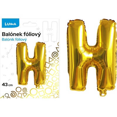 LUMA trading s.r.o. Balónek fóliový "H" ZLATÝ LUMA 659961