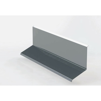 Lemování zdí horní r.š.333mm pozink Lakovaný RAL 7037 prachová šedá s folií dl.2m