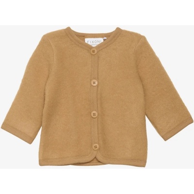 dětský merino cardigan na knoflíky hnědý Brown Sugar FIXONI – Zboží Dáma