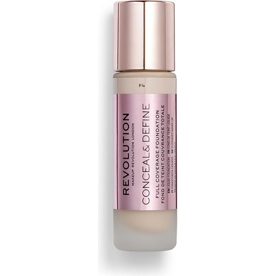 Makeup Revolution London Conceal & Define krycí make-up pro přirozený vzhled F4,5 23 ml