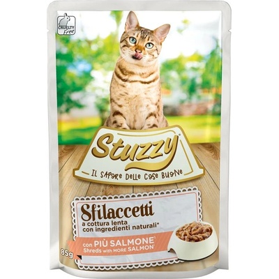 Stuzzy Cat Shreds ръбесто месо от сьомга 85 г