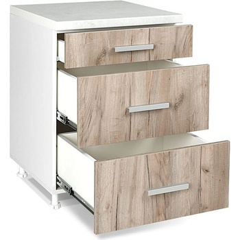 Matis Кухненски шкаф долен с три чекмеджета in d60 f сив дъб