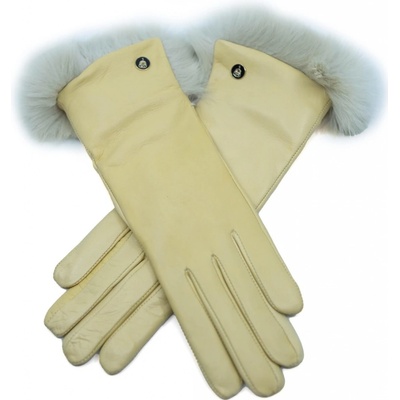Carlsbad Hat dámské kožené rukavice s kožíškem vlněná podšívka