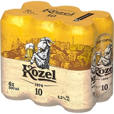 Kozel pivo 10° 6 x 0,5 l (plech)