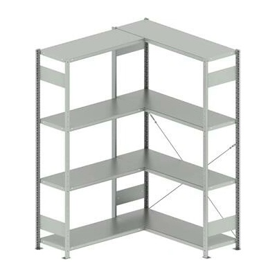 META zásuvný rohový regál 2000 x 1300 /1000 x 400 mm nosnost 100 kg
