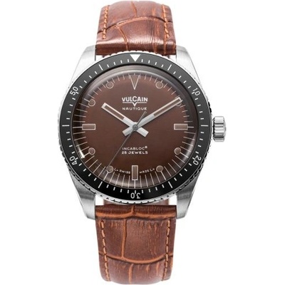 Vulcain Skin Nautique Brown Brown Alligator