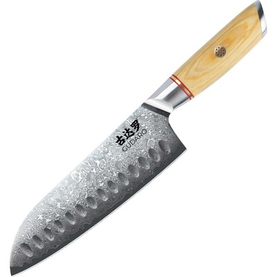 Gudaro - Damaškový Santoku kuchynský nôž HIKARI 7", 67 vrstiev ocele,dĺžka 17,5cm GD1005-D