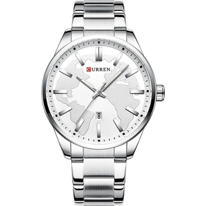 Curren Мъжки часовник Curren Continental, Неръждаема стомана, Сребрист / Бял (CURREN-8366-SILVER-WHITE) Часовници