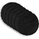 vidaXL Калъфка за възглавница 6 pcs HEERLEN Черно Ø 60 cm Фланела (923104)
