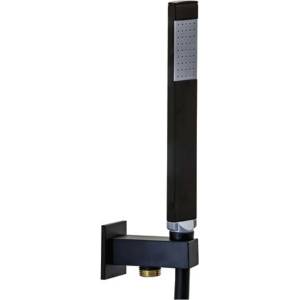 PAFFONI Ringo West - Комплект от душ-глава QUADRO, държач и маркуч, матово черно ZDUP095NO (ZDUP095NO)