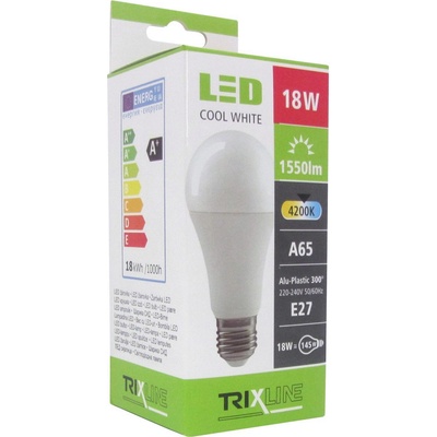 TRIXLINE LED žárovka 18W TR E27 A65, studená bílá