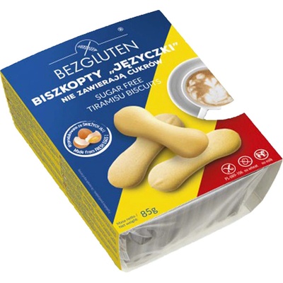 Bezgluten Piškoty jazýčky bez cukru lepku 85 g