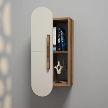 Image 1 of ASIR GROUP Стенен шкаф ROSE 60x35 cм кафяв/кремав (AS1130)