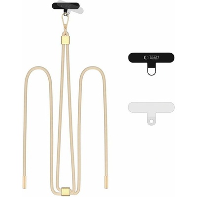 Šňůrka na krk TECH -PROTECT C2S ROPE crossbody popruh béžový/zlatý
