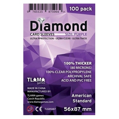 Tlama games Obaly na karty Diamond Purple American Standard