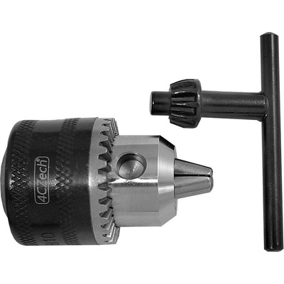 4CZECH Sklíčidlo vrtačkové zubové s kličkou 0,6-6mm s kuželem B10, házivost do 0,35mm