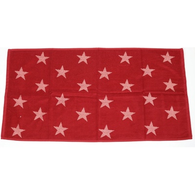 JAHU Froté ručník STARS 50 x 100 cm vínová