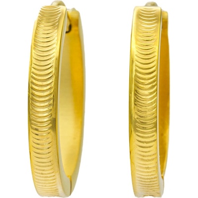 BRUNOshop.cz Náušnice kroužky vlnky gold S4401