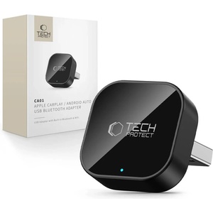 Tech-Protect ULTRABOOST CA01 адаптер за Apple CarPlay / Android Auto USB Bluetooth 5.4 матово черен (5906302323876)