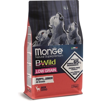 Monge BWild All Breed Low Grain Puppy & Junior deer 2,5 kg