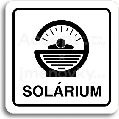 ACCEPT Piktogram solárium IV - bílá tabulka - černý tisk