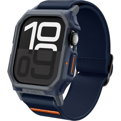 Spigen Текстилна каишка и кейс за Apple Watch 10 (46mm) от Spigen Lite Fit Pro - Navy Blue (8809971237550)