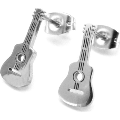 Steel Jewelry náušnice kytara z chirurgické oceli NS090190