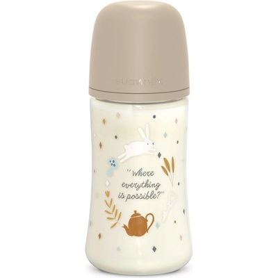 Suavinex kojenecká láhev Wonderland Fyziol průtok krémová 270ml