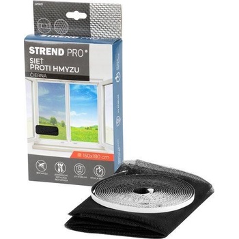 FlyScreen2 sieť 150x180 cm, proti hmyzu a komárom, na okno, čierna PE