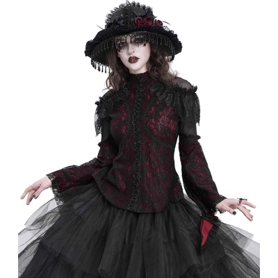 Devil fashion Дамска тениска с дълъг ръкав DEVIL FASHION - Dark Red Gothic - TT27902