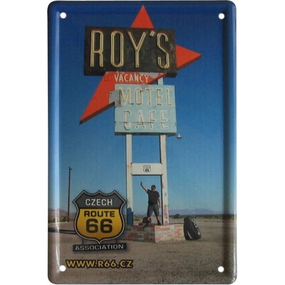 Plechové tabulky Route 66 Roy s Cafe