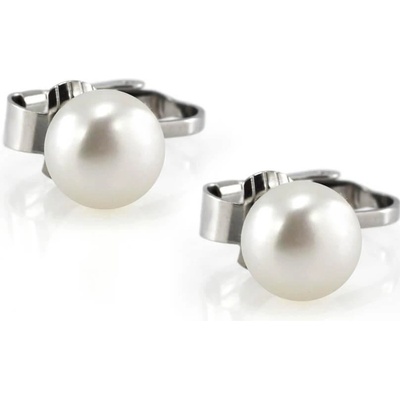 MPM Ocelové dámské náušnice s perlami Earings 7780 Silver