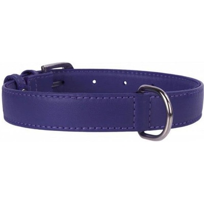 COLLAR Плосък кожен нашийник лилав 27 - 36см, 15мм