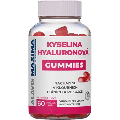 Alavis Maxima Kyselina hyaluronová Gummies jahoda 60 tablet